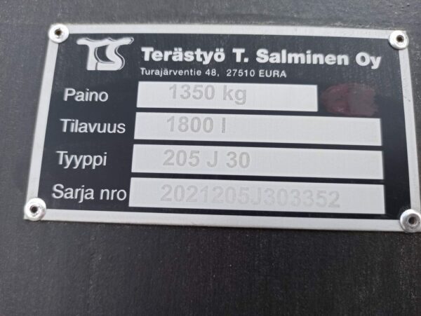 Terästyö Salminen Grading bucket 2050mm NTP30 - Image 9