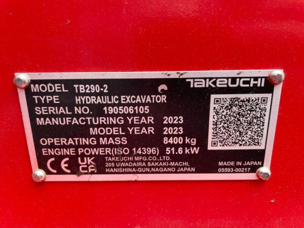 Takeuchi TB290-2 - Image 20