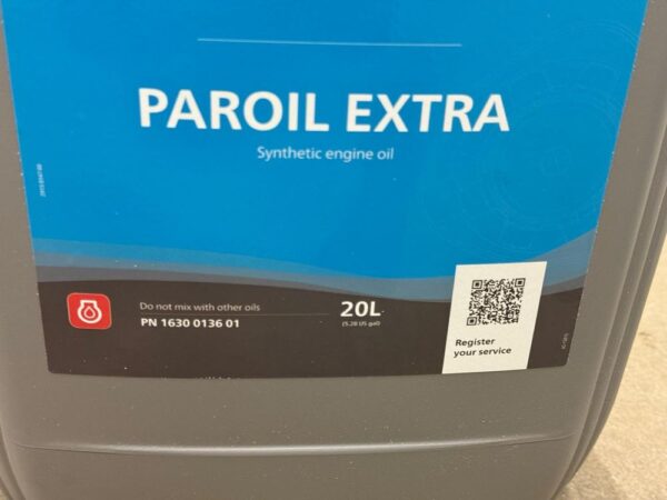 Atlas Copco Paroil Extra synteettinen moottoriöljy (20L) - Image 3