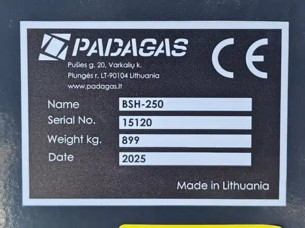Padagas Kauhaharja BSH-250 R - Image 17