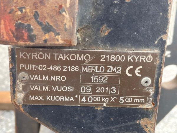 Kramer Hydraulic Pallet Fork 4ton 120/120cm Kramer 380 - Image 10