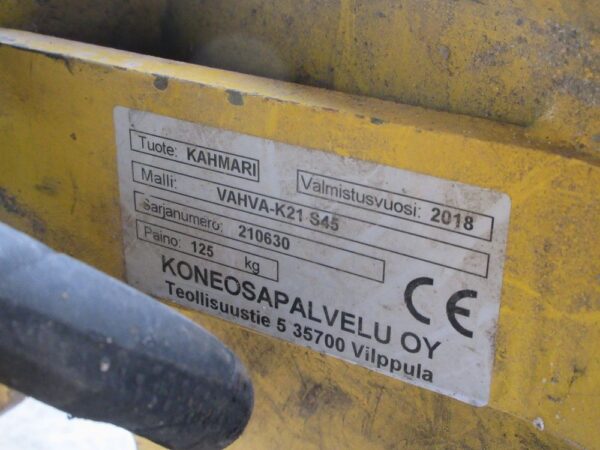 Vahva K21 S45 kaivinkoneen koura - Image 9