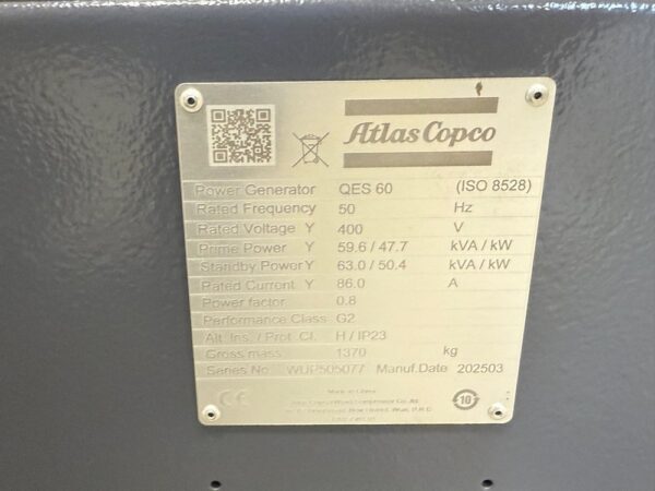 Atlas Copco QES 60 CUD 50 Hz Generaattori - Image 9