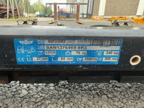 Cascade Sideshifting fork positioner 1200mm FEM3 3500kg - Bild 8