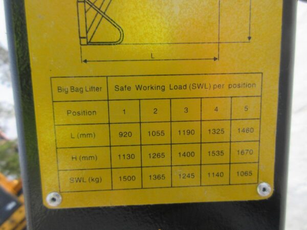 LMG Big bag lifter 1500kg without coupling - Image 13