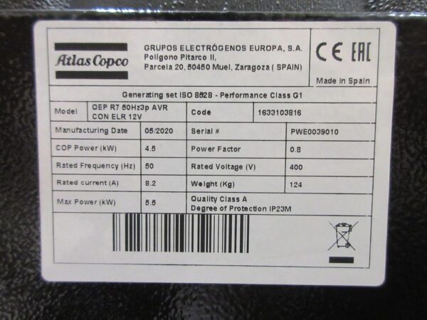 Atlas Copco QEP R7 Diesel Generaattori - Image 16